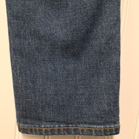 Gap Girlfriend Jeans Womens 28 Blue Dark Wash Stretch Denim Mid Rise Crop Pants - Picture 8 of 14